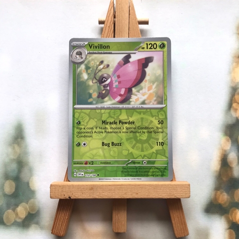 Thẻ hình Pokemon Vivillon 010/198 - Lá bài lẻ Scarlet & Violet Base Set Uncommon Reverse Holo tiếng Anh chính hãng