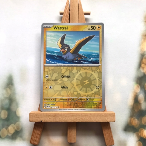 Thẻ hình Pokemon Wattrel 077/198 - Lá bài lẻ Scarlet & Violet Base Set Common Reverse Holo tiếng Anh chính hãng