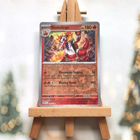 Thẻ hình Pokemon Skeledirge 038/198 - Lá bài lẻ Scarlet & Violet Base Set Holo Rare Reverse Holo tiếng Anh chính hãng