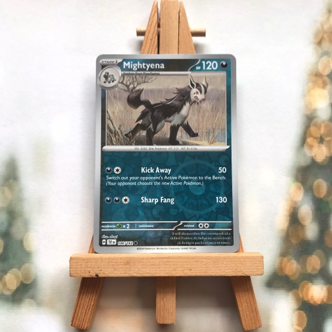 Thẻ hình Pokemon Mightyena 106/162 - Lá bài lẻ Scarlet & Violet Temporal Forces Common Reverse Holo tiếng Anh chính hãng