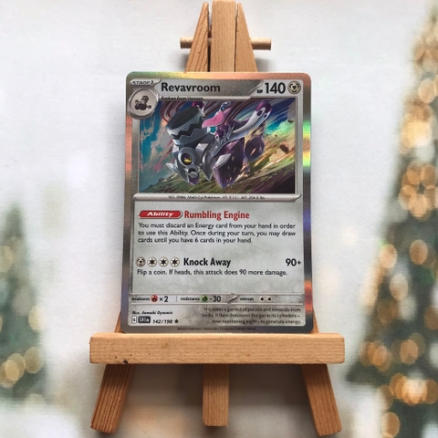 Thẻ hình Pokemon Revavroom 142/198 - Lá bài lẻ Scarlet Violet Base Set Holo Rare Reverse Holo tiếng Anh