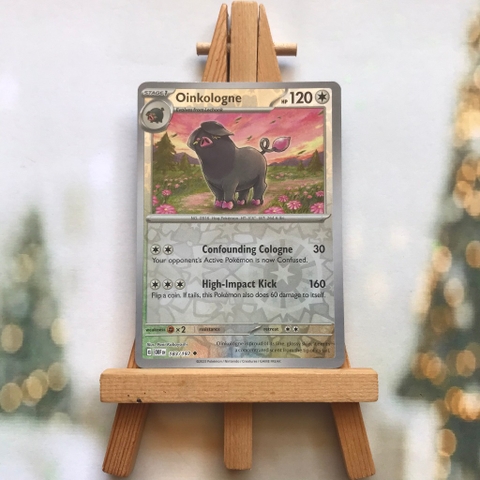 Thẻ hình Pokemon Oinkologne 183/197 - Lá bài Scarlet & Violet Obsidian Flames Uncommon Reverse Holo tiếng Anh chính hãng