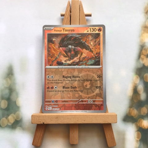 Thẻ hình Pokemon Paldean Tauros 028/193 -Lá bài Scarlet&Violet Paldea Evolved Uncommon Reverse Holo tiếng Anh chính hãng