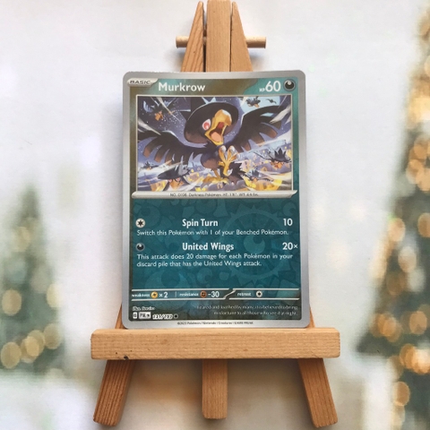 Thẻ hình Pokemon Murkrow 131/193 - Lá bài lẻ Scarlet & Violet: Paldea Evolved Common Reverse Holo tiếng Anh chính hãng