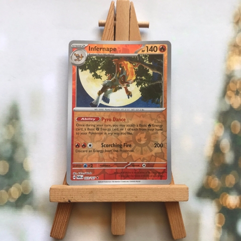 Thẻ hình Pokemon Infernape 033/167 - Lá bài Scarlet&Violet Twilight Masquerade Reverse Holo Rare tiếng Anh chính hãng
