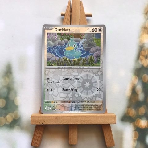 Thẻ hình Pokemon Ducklett 139/167 - Lá bài Scarlet&Violet Twilight Masquerade Common Reverse Holo tiếng Anh chính hãng