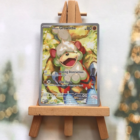 Thẻ Pokemon Hisuian Growlithe 181/167 - Lá bài Scarlet&Violet Twilight Masquerade Illustration Rare tiếng Anh chính hãng