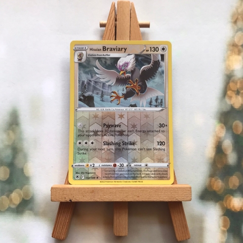Thẻ hình Pokemon Hisuian Braviary 132/189 - Lá bài Astral Radiance Rare Reverse Holo tiếng Anh