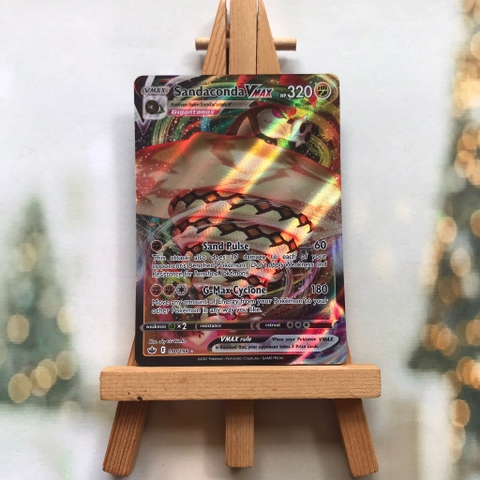 Thẻ hình Pokemon Sandaconda VMAX 090/198  - Lá bài lẻ Chilling Reign Ultra Rare tiếng Anh chính hãng