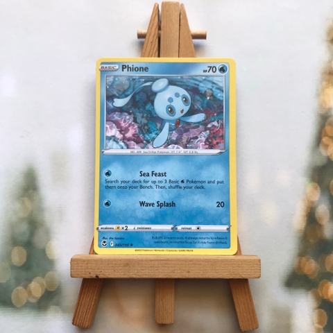 Thẻ hình Pokemon Phione 045/195 - Lá bài lẻ Sword & Shield: Silver Tempest Rare tiếng Anh chính hãng