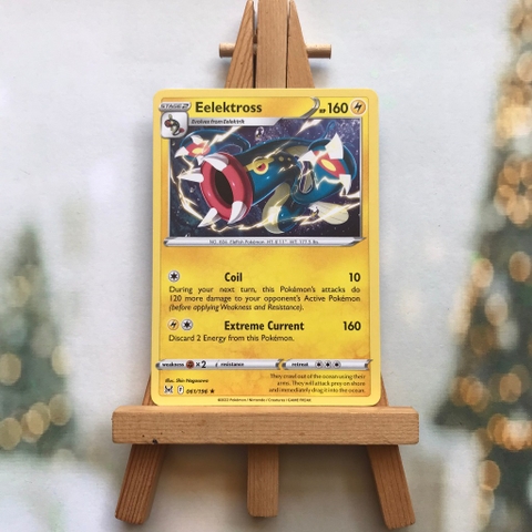 Thẻ hình Pokemon Eelektross 061/196 - Lá bài lẻ Sword & Shield: Lost Origin Rare tiếng Anh chính hãng