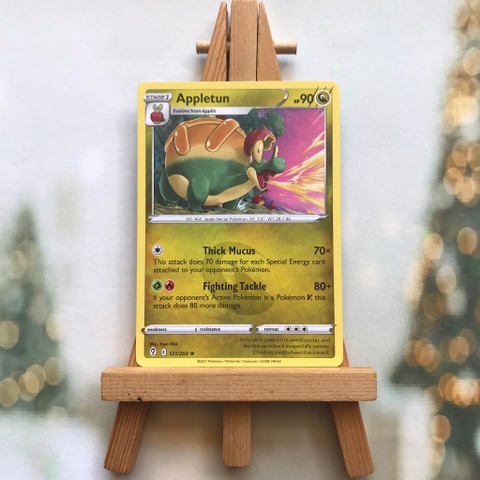 Thẻ hình Pokemon Appletun 121/203 - Lá bài lẻ Sword & Shield: Evolving Skies Rare tiếng Anh chính hãng