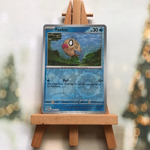 Thẻ hình Pokemon Feebas 049/167 - Lá bài lẻ Scarlet&Violet Twilight Masquerade Common Reverse Holo tiếng Anh chính hãng