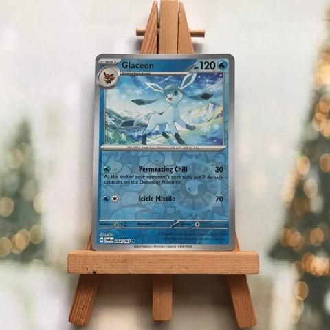 Thẻ hình Pokemon Glaceon 054/167 - Lá bài Scarlet&Violet Twilight Masquerade Uncommon Reverse Holo tiếng Anh chính hãng