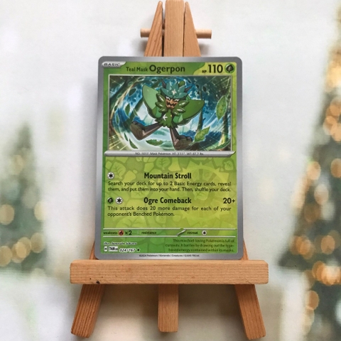 Thẻ hình Pokemon Teal Mask Ogerpon 024/167 - Lá bài SVE Twilight Masquerade Holo Rare Reverse Holo tiếng Anh chính hãng