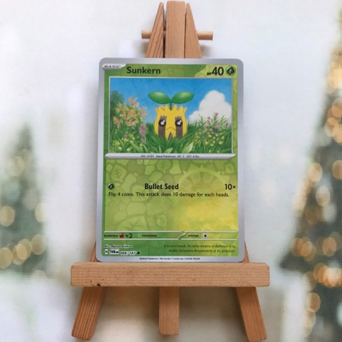 Thẻ hình Pokemon Sunkern 006/167 - Lá bài lẻ Scarlet&Violet Twilight Masquerade Common Reverse Holo tiếng Anh chính hãng