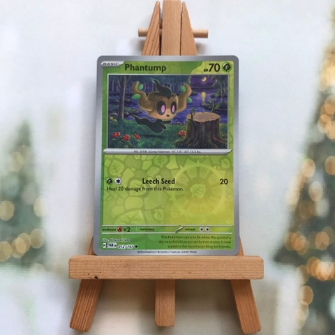 Thẻ hình Pokemon Phantump 012/167 - Lá bài Scarlet&Violet Twilight Masquerade Common Reverse Holo tiếng Anh chính hãng
