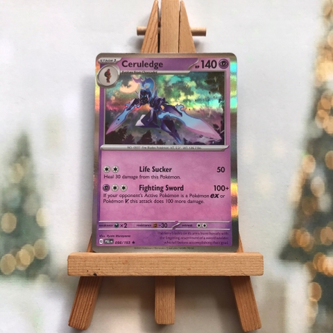 Thẻ hình Pokemon Ceruledge 098/193 - Lá bài lẻ Scarlet&Violet Paldea Evolved Holo Rare Reverse Holo tiếng Anh chính hãng