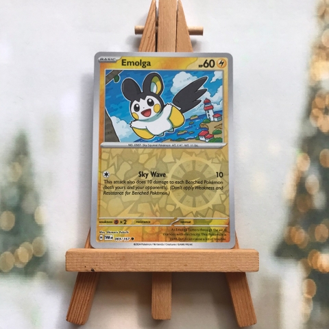 Thẻ hình Pokemon Emolga 069/167 - Lá bài Scarlet&Violet Twilight Masquerade Common Reverse Holo tiếng Anh chính hãng
