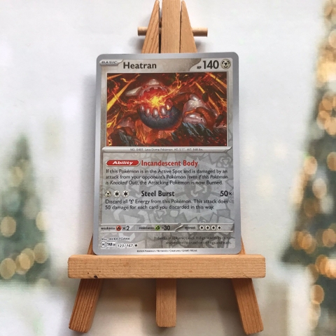Thẻ hình Pokemon Heatran 123/167 - Lá bài Scarlet&Violet Twilight Masquerade Holo Rare Reverse tiếng Anh chính hãng