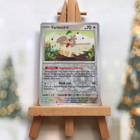 Thẻ hình Pokemon Farfetch'd 132/167 - Lá bài Scarlet&Violet Twilight Masquerade Common Reverse Holo tiếng Anh chính hãng