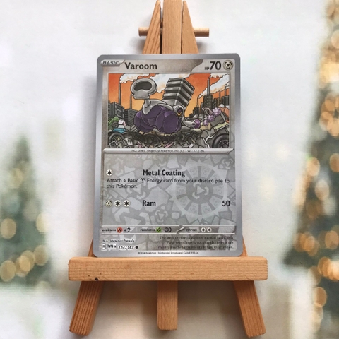 Thẻ hình Pokemon Varoom 124/167 - Lá bài Scarlet&Violet Twilight Masquerade Common Reverse Holo tiếng Anh chính hãng