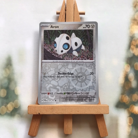 Thẻ hình Pokemon Aron 120/167 - Lá bài Scarlet&Violet Twilight Masquerade Common Reverse Holo tiếng Anh chính hãng