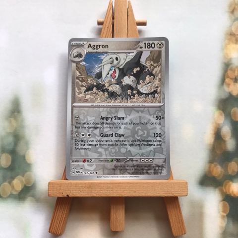 Thẻ hình Pokemon Aggron 122/167 - Lá bài Scarlet&Violet Twilight Masquerade Uncommon Reverse Holo tiếng Anh chính hãng