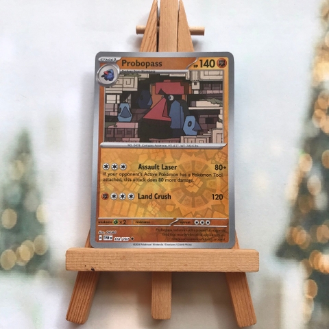 Thẻ hình Pokemon Probopass 102/167- Lá bài Scarlet&Violet Twilight Masquerade Uncommon Reverse Holo tiếng Anh chính hãng