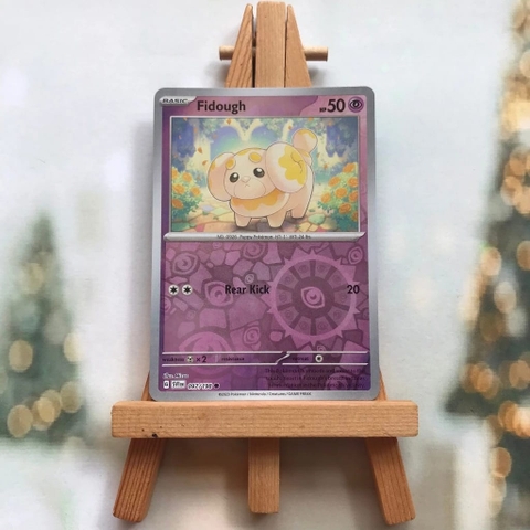 Thẻ hình Pokemon Fidough 097/198 - Lá bài lẻ Scarlet & Violet Base Set Common Reverse Holo tiếng Anh chính hãng