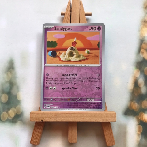 Thẻ hình Pokemon Sandygast 091/167 - Lá bài Scarlet&Violet Twilight Masquerade Common Reverse Holo tiếng Anh chính hãng