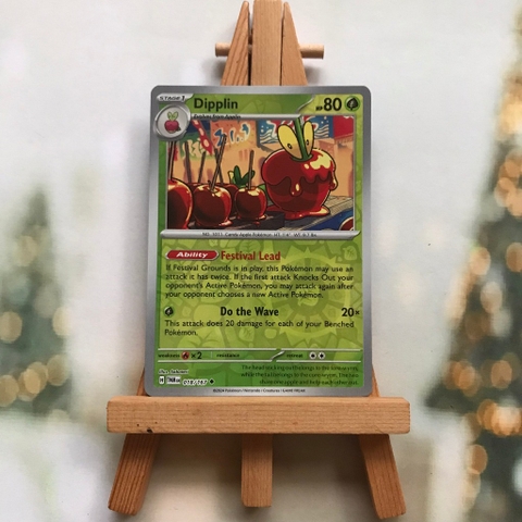 Thẻ hình Pokemon Dipplin 018/167 - Lá bài Scarlet&Violet Twilight Masquerade Uncommon Reverse Holo tiếng Anh chính hãng