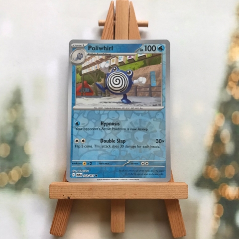 Thẻ hình Pokemon Poliwhirl 042/167 - Lá bài Scarlet&Violet Twilight Masquerade Common Reverse Holo tiếng Anh chính hãng