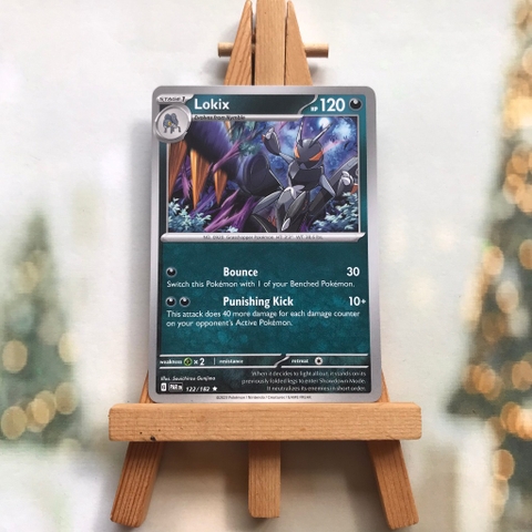 Thẻ hình Pokemon Lokix 122/182 - Lá bài Scarlet & Violet: Paradox Rift Holo Rare Reverse Holo tiếng Anh