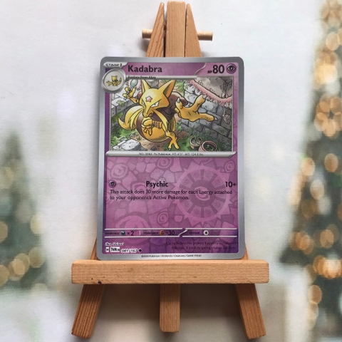 Thẻ hình Pokemon Kadabra 081/167 - Lá bài Scarlet&Violet Twilight Masquerade Common Reverse Holo tiếng Anh chính hãng