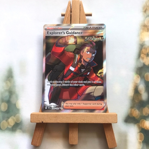 Thẻ hình Pokemon Explorer's Guidance 200/162 - Lá bài Temporal Forces Full Art Secret Rare tiếng Anh chính hãng