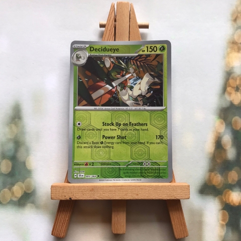 Thẻ hình Pokemon Decidueye 005/064 - Lá bài Scarlet & Violet Shrouded Fable Uncommon Reverse Holo tiếng Anh chính hãng