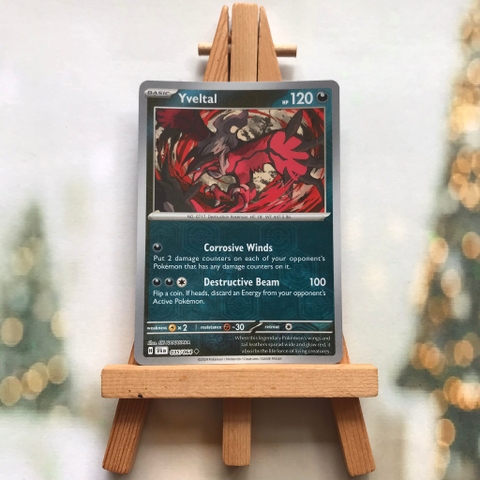 Thẻ hình Pokemon Yveltal 035/064 - Lá bài Scarlet & Violet Shrouded Fable Uncommon Reverse Holo tiếng Anh chính hãng