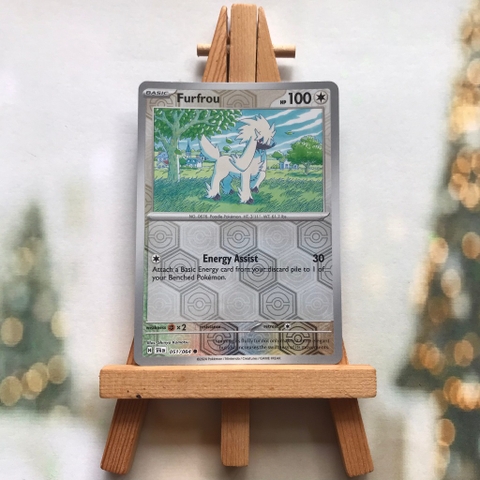 Thẻ hình Pokemon Furfrou 051/064 - Lá bài Scarlet & Violet Shrouded Fable Common Reverse Holo tiếng Anh chính hãng