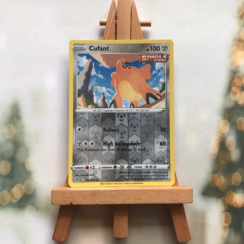 Thẻ hình Pokemon Cufant 191/264 - Lá bài Sword & Shield: Fusion Strike Common Reverse Holo tiếng Anh chính hãng