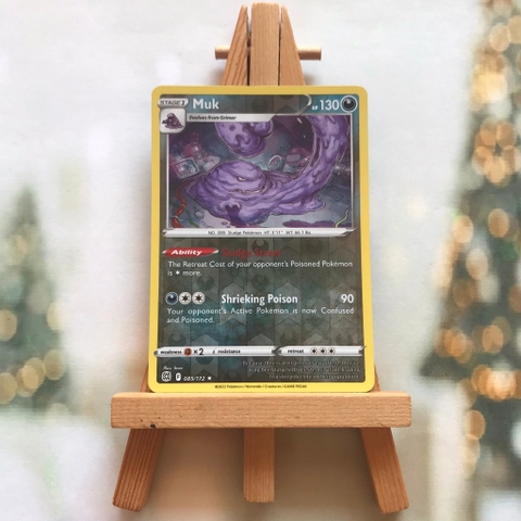 Thẻ hình Pokemon Muk 085/172 - Lá bài Sword & Shield: Brilliant Stars Rare Reverse Holo tiếng Anh chính hãng