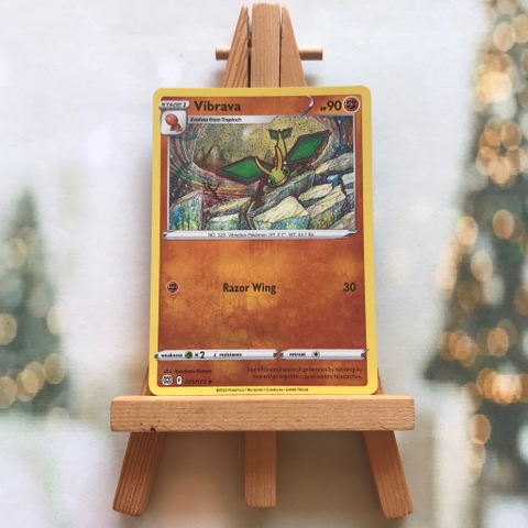Thẻ hình Pokemon Vibrava 075/172 - Lá bài Sword & Shield: Brilliant Stars Uncommon Reverse Holo tiếng Anh chính hãng