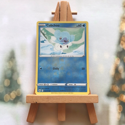 Thẻ hình Pokemon Cubchoo 042/172 - Lá bài Sword & Shield: Brilliant Stars Common Reverse Holo tiếng Anh chính hãng