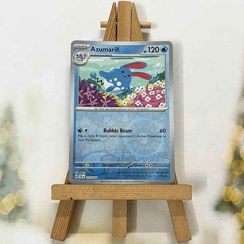 Thẻ hình Pokemon Azumarill 034/142 - Lá bài lẻ Stellar Crown Uncommon Reverse Holo tiếng Anh chính hãng