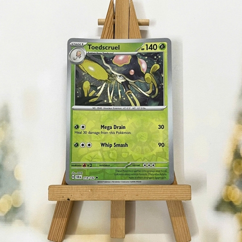 Thẻ hình Pokemon Toedscruel 018/142 - Lá bài lẻ Stellar Crown Uncommon Reverse Holo tiếng Anh chính hãng