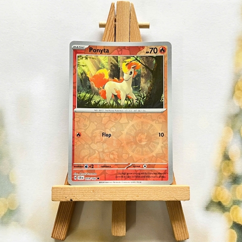Thẻ hình Pokemon Ponyta 019/142 - Lá bài lẻ Stellar Crown Common Reverse Holo tiếng Anh chính hãng