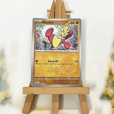 Thẻ hình Pokemon Mienfoo 083/142 - Lá bài lẻ Stellar Crown Common Reverse Holo tiếng Anh chính hãng