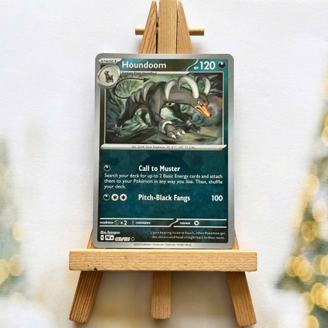Thẻ hình Pokemon Houndoom 063/131  - Lá bài lẻ Prismatic Evolutions Pokeball Reverse Holo tiếng Anh chính hãng