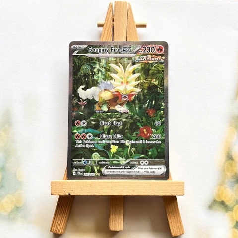 Thẻ hình Pokemon Gouging Fire ex 204/162 - Lá bài Temporal Forces Special Illustration Rare tiếng Anh chính hãng