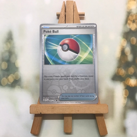 Thẻ hình Pokemon Poke Ball 185/198 - Lá bài Scarlet & Violet Base Set Common Reverse Holo tiếng Anh chính hãng